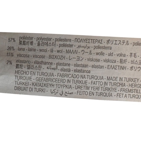 Zara Gray Herringbone Wool Blend Pull On Pants M - Picture 11 of 11